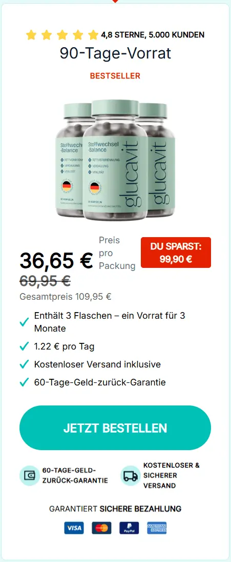 Glucavit bestes Angebot Paketpreis